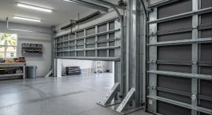 Hurricane rated garage door reinforced steel tracks Boca Raton FL